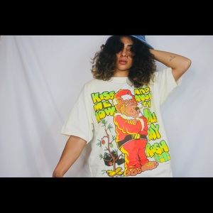 Pervy holiday bear vintage tee